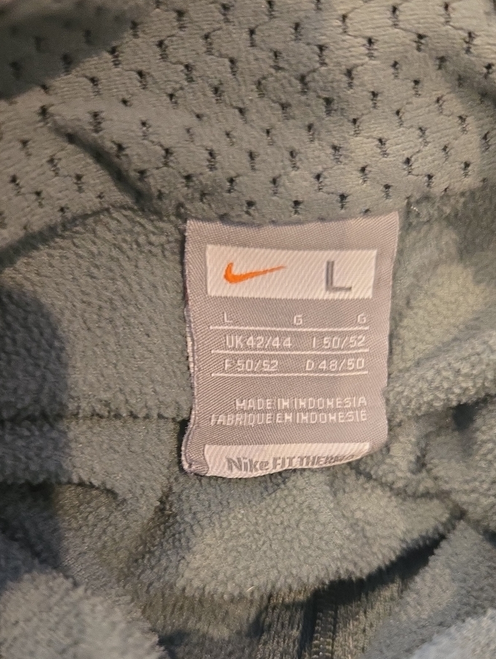 Nike Sage Green Half-Zip Pullover with Gray Panels - Picture 9 of 9